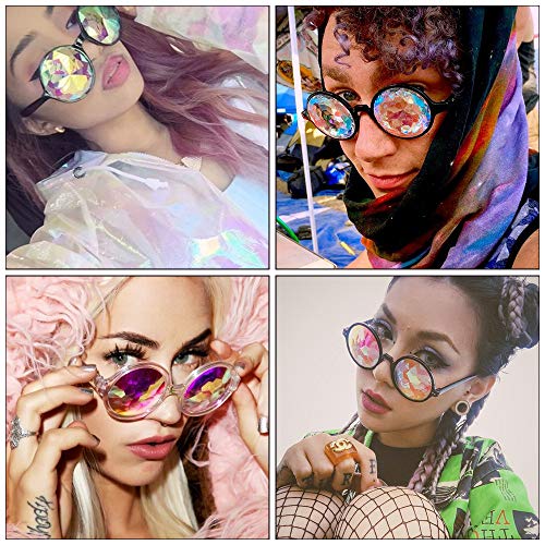LUFF GloFX Ultimate Kaleidoscope Glasses Lightweight Glass Diffracted Lens For Christmas Halloween Music Festival Party(White) - Thumbnail 5