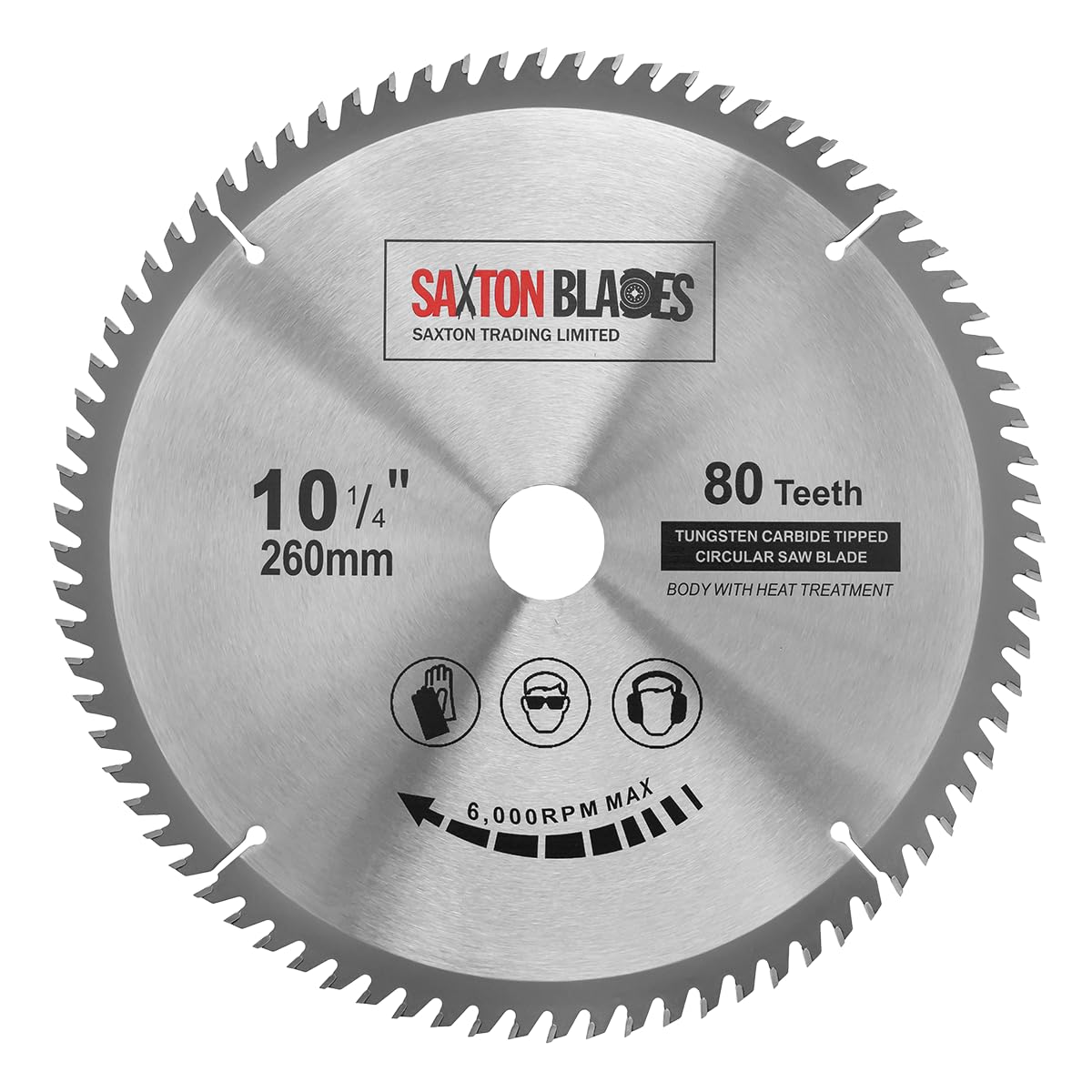 TCT26080T Saxton TCT Circular Wood Saw Blade 260mm x 80T for Festool Bosch Makita Dewalt
