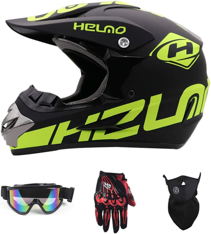 Full-face Cross Helmet Ski Helme Motocross Helmet Cycling Helmet ATV Helmet Crash Helmet Downhill Helmet BMX Helme Mixed Riding Children POC lid Children's gift Christmas (C, M)