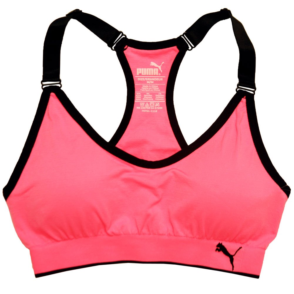 PUMA Women's Padded Light Support Sports Bra PF1722270BR (Small, Solar