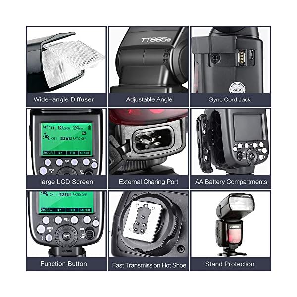 GODOX TT685-S TTL Speedlite Blitz mit X2T-S Trigger HSS 1/8000s GN60 TTL Blitzlicht Kamera Speedlite für Sony Kamera – Bild 4