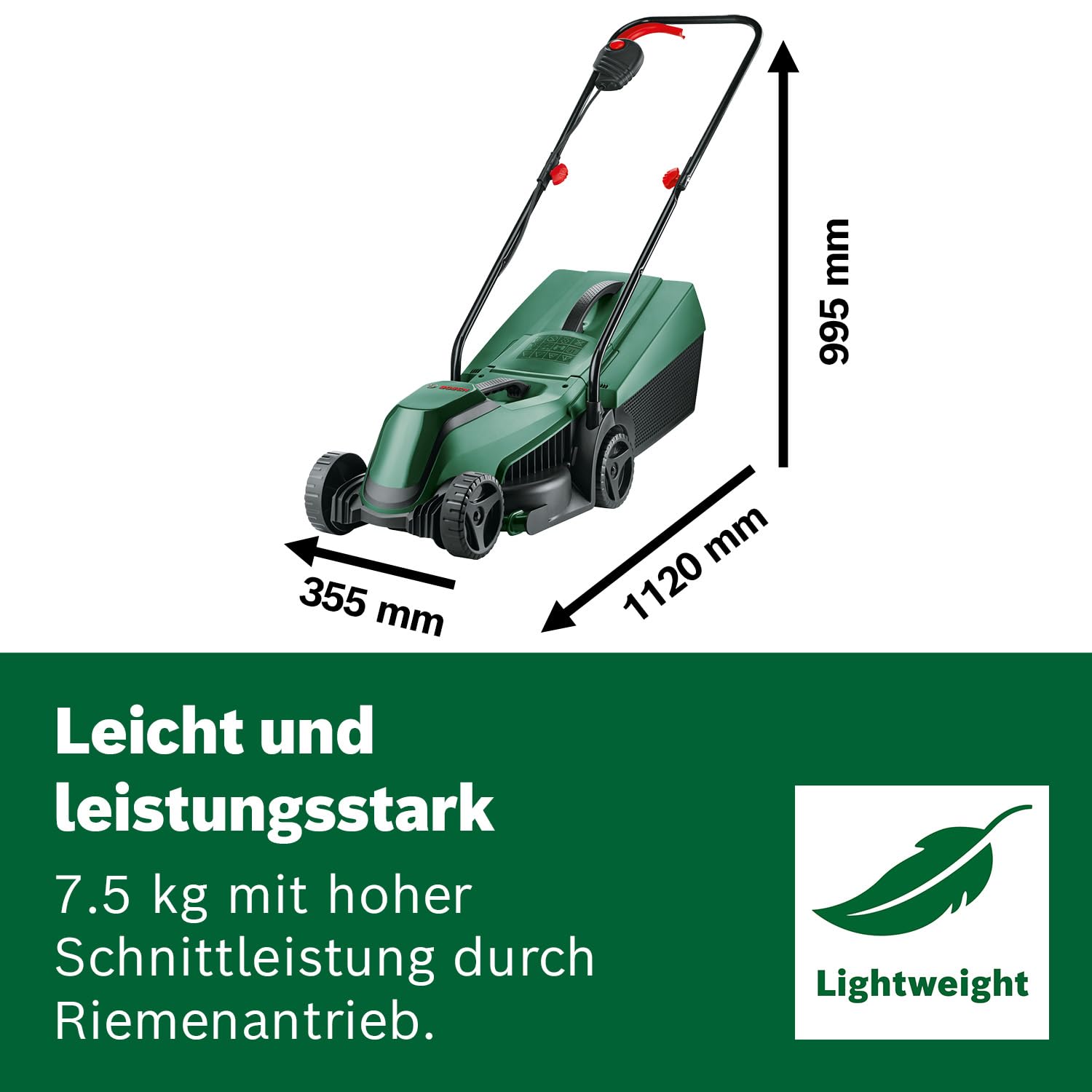 Bosch Akku-Rasenmäher EasyMower 18V-32-200 (1x 4,0 Ah Akku, 18-Volt-System, Schnittkreisdurchmesser: 32 cm, im Karton) 6