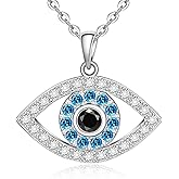 Fenthring Evil Eye Necklace Evil Eye Jewelry Blue Turkish Lucky Protection Third Nazar Amulet Necklace Pendant Jewelry Gifts