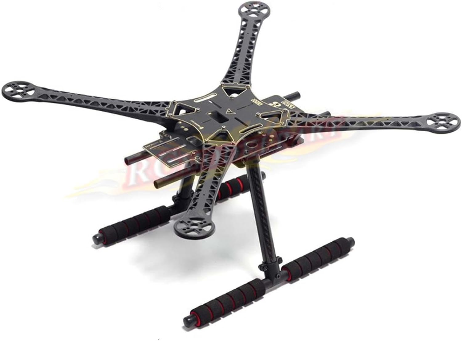 Rcmodelpart S500 Quadcopter Fuselage Frame Kit PCB Version w/Carbon Fiber Landing Gear Skid, Black - Image 3