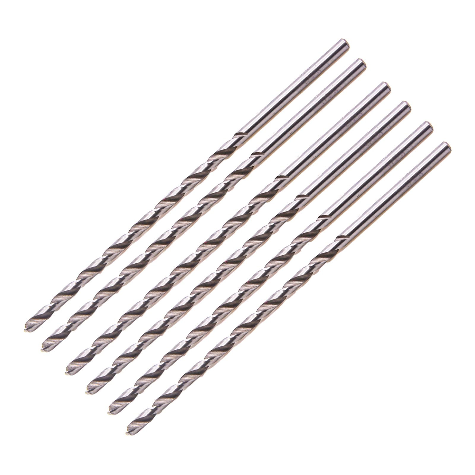 Toolzia Extra Long Twist Drill Bits,6Pcs HSS(High Speed Steel) Drill Bits 3.5mm Diameter 160mm Length for Hardened Metal Woodwork Plastic aluminum alloy