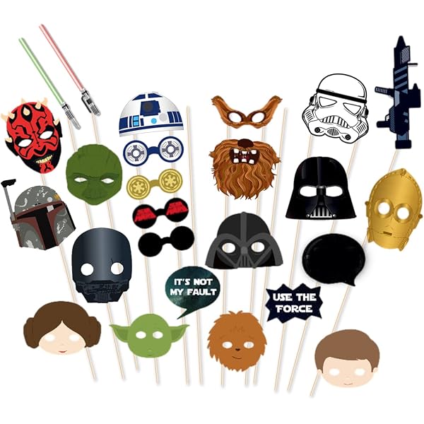 Amazon.com: Star Wars Photo Props (8 pieces) Birthday Party Supplies : Toys  & Games