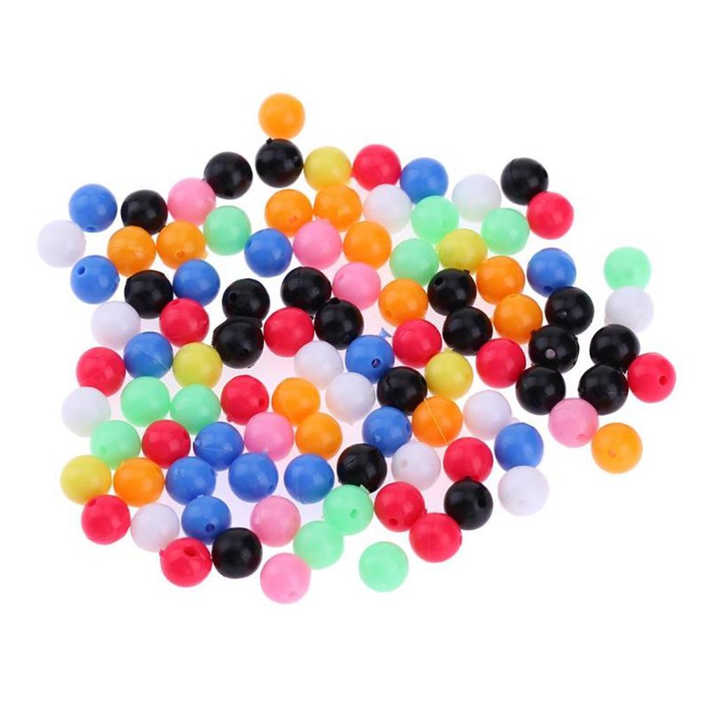 NewShot Multi Coloured Beads for Fishing. Ideal for Rigs, Sea, Boat and Beach Fishing(100 of Pack) (6mm)