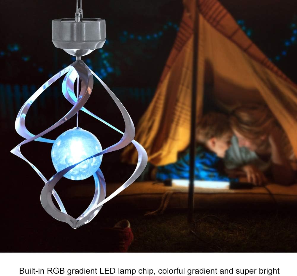 TOPINCN Led Color Changing Solar Hanging Light Waterproof Wind Chimes Light Lamp Outdoor Decoration Large Capacity 1.2V / 600Mah - Image 5