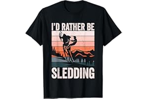BIVIPO Id Rather Be Sledding Snowmobile T-Shirt