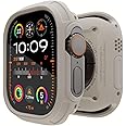 Elkson Made for Watch Ultra 2 1 Bumper Case Screen Protector Kit 49mm Quattro Max Series Rugged Durable Flexible Shockproof Protective Cover with Tempered Glass for iWatch (Starlight, 49mm)