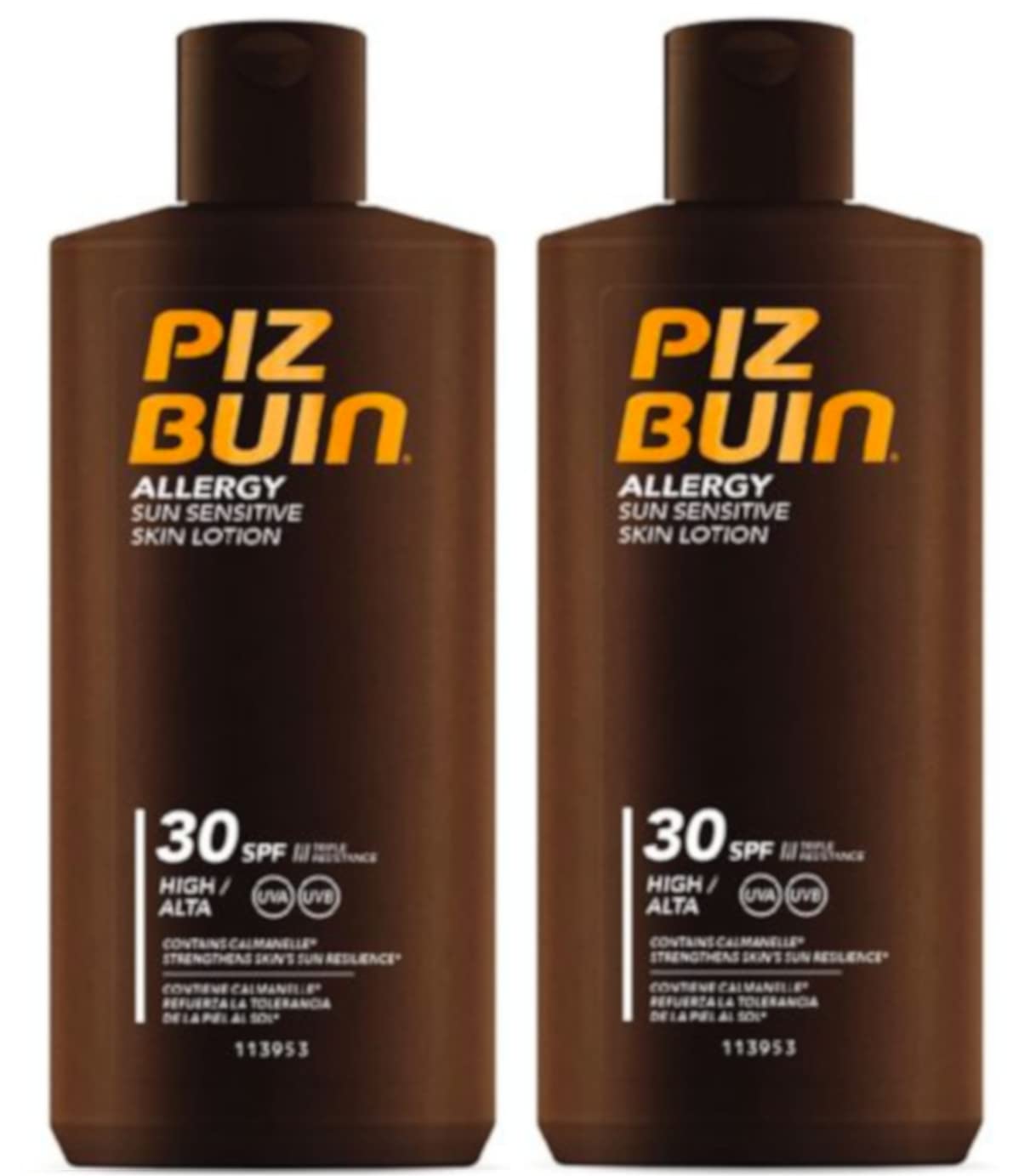 Piz Buin Allergy Sun Lotion Spf 30 (2 Pack) 2 X 200Ml Each Prevent Prickly Heat