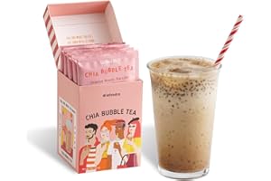 LE FOÖD CO. Le Foöd 8 Packs Chia Bubble Milk Tea Powder Mix Kit Clean Label Drink Healthy Instant Bubble Tea Alternative Choice for Bubble Pearl Taiwanese Tea Instant Bubble Alternative Oriental Beauty Tea