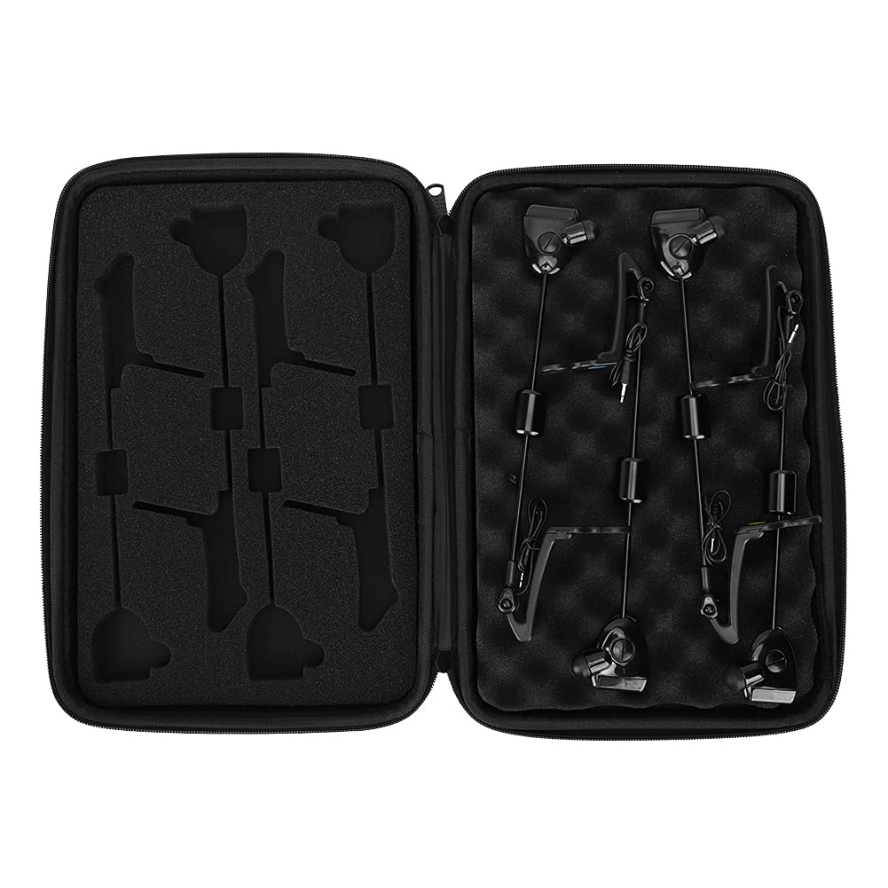 Fish Bite Alarm, 4PCS Plastic Sound Light Fishing Alert Alarm Hangers Fishing Bite Indicator Fish Equipment Accessory for Outdoor Sea Fishing Lake Fishing