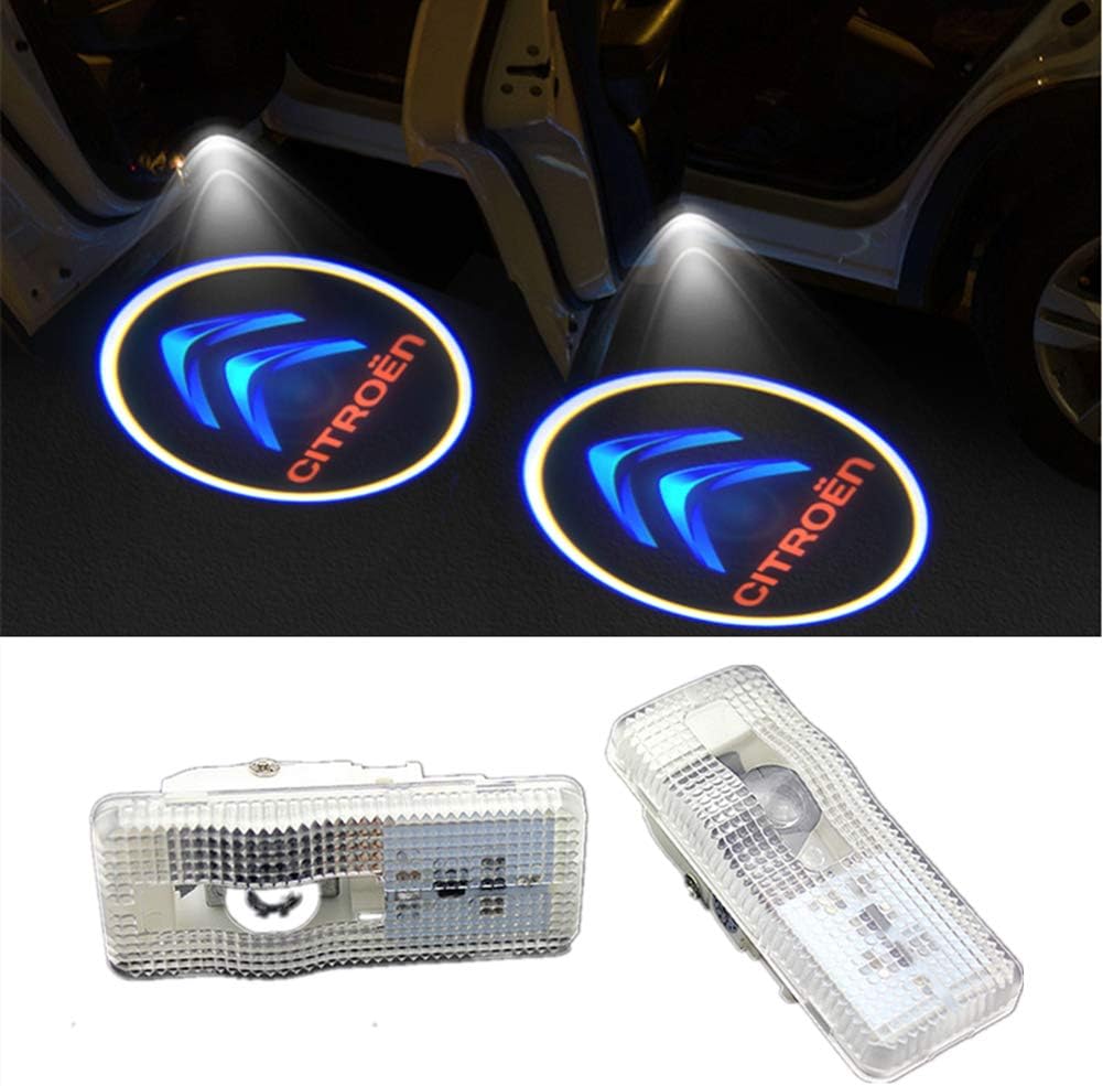 QJZoncuji 2 X Cree Car Door Light Ghost Shadow Light Logo Projector