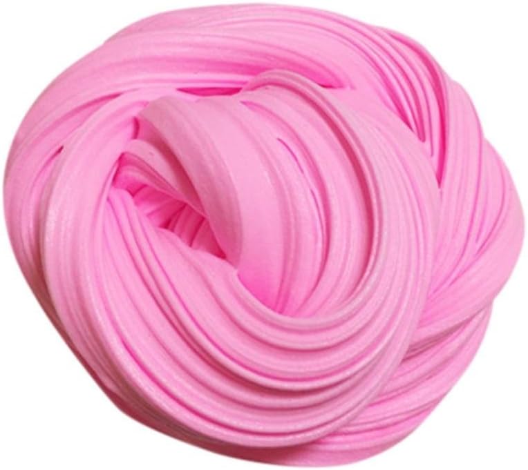 JZCEU Fluffy Slime 6 Colors Fluffy Floam Slime Non Toxic Handmade Stress Relife Toy Soft Butter Slime for Kids and Children,Kids Can Make Unicorn, Glitter, Fluffy Cloud, Floam Slime Putty (Pink)