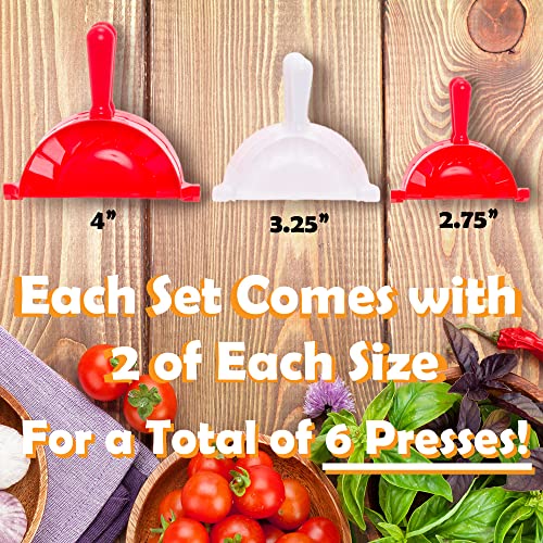 Empanadas Maker Press Set of 6 Molds, 3 Sizes Molde Para Empanadas