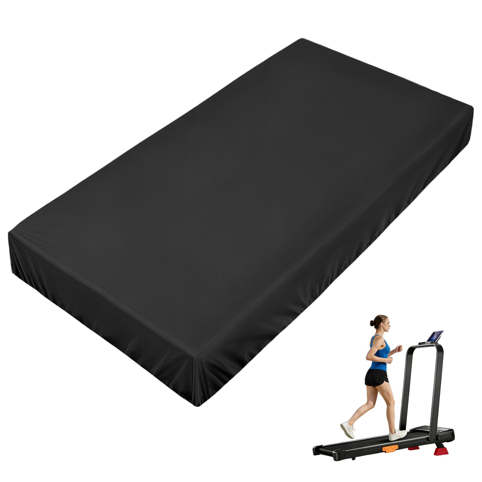 Onlyme Under Desk Treadmill Cover, Waterproof Covers with Elastic for Folding Treadmill & Walking pad, 420D Dustproof Running Machine Cover for Home & Office Use, 140x71x15 cm