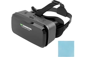 LVOERTUIG VR Headsets Virtual Reality Headsets for Phone Cell Phone 3D Glasses Helmets VR Goggles for TV Movies Video Games Support 4-6inches Mobile Screen,100° Large Viewing Angle(Black)