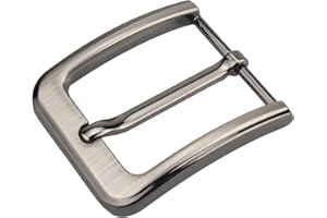 1.5" (37-40 mm) Single Prong Square Belt Buckle Replacement Belt Buckle (Gray07)