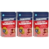 Crunchsters Crunchy Sprouted Mung Beans, Plant-Based Protein Super-Snack and Salad Topper, Gluten-Free, Nut-Free, Vegan, 6g Protein per Serving, 4oz. Bags (6 Pack, Sweet Heat Barbecue)