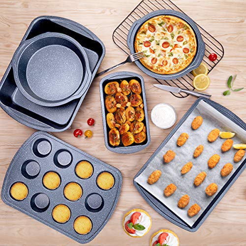 CUSIBOX Nonstick Bakeware Set, 6-Pieces Set, Stylish and versatile Bakeware Set, Black - Thumbnail 6