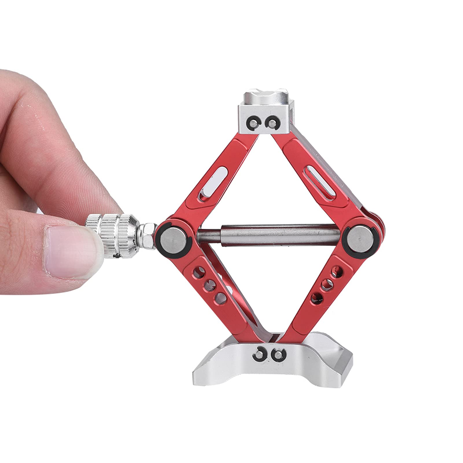 Oumefar RC Scissor Jack, Portable Tire Jack Tool Kit 1/10 Scale RC Accessories RC Crawler Adjustable Metal Scissor Jack