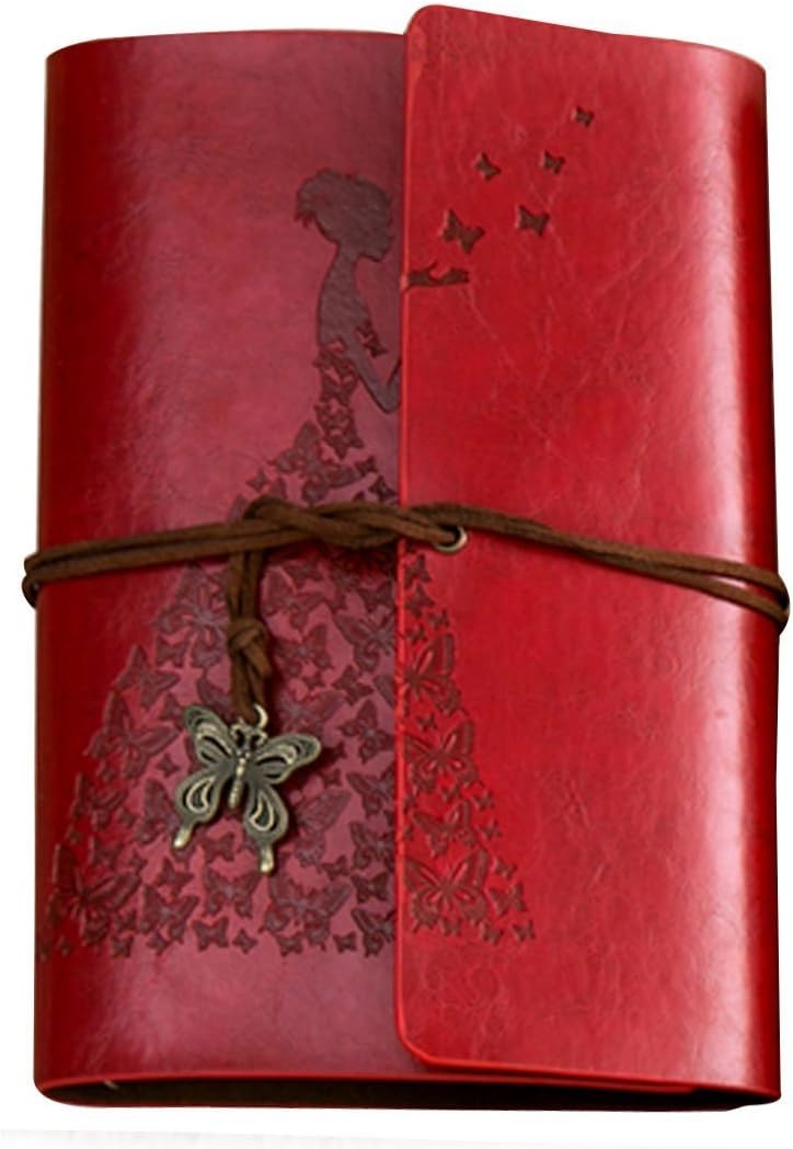 OFKPO Vintage Leather Travel Journal, Leather Journal Laptop Notebook Leather Journal Diary Diary Vintage Scrapbooking Album