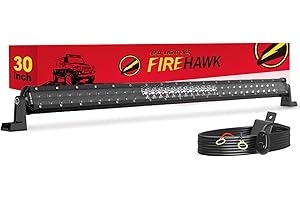 Firehawk LED Light Bar 30 Inch 70,000LM, 2025 New Japanese L-A-B Chips, Spot Flood Combo Beam, Driving Off Road Fog Work for Truck Pickup ATV UTV SUV Cart IP68 Waterproof with 12V Wiring Harness kit