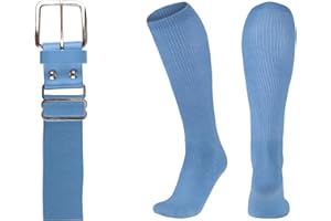 League Outfitters Baseball Belt and Socks Combo Adjustable Baseball/Softball Belt for Youth, Boys, Girls, and Adult