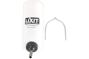 Lixit Widemouth Cage Water Bottles for Rabbits, Ferrets, Guinea Pigs, Rats and Other Small Animals. (White, 32 Ounce)