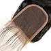 MEIEM Hair Boby Wave 4x4 Free Part Lace Closure with Baby Hair Natural Black Color Brazilian Virgin Human Hair Closures Bleached Knots (8-18 inch)