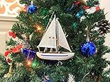Blue Sailboat Christmas Tree Ornament 9