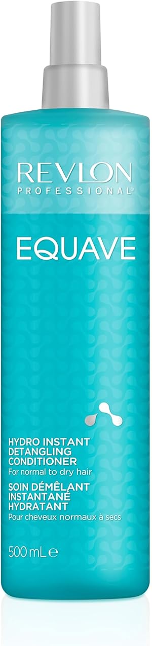 REVLON PROFESSIONAL EQUAVE Hydro Instant Detangling Conditioner, 500 ml, entwirrender Leave in Sprühconditioner für normales bis trockenes Haar, Haarpflege mit 2-Phasen Formel & Hitzeschutz