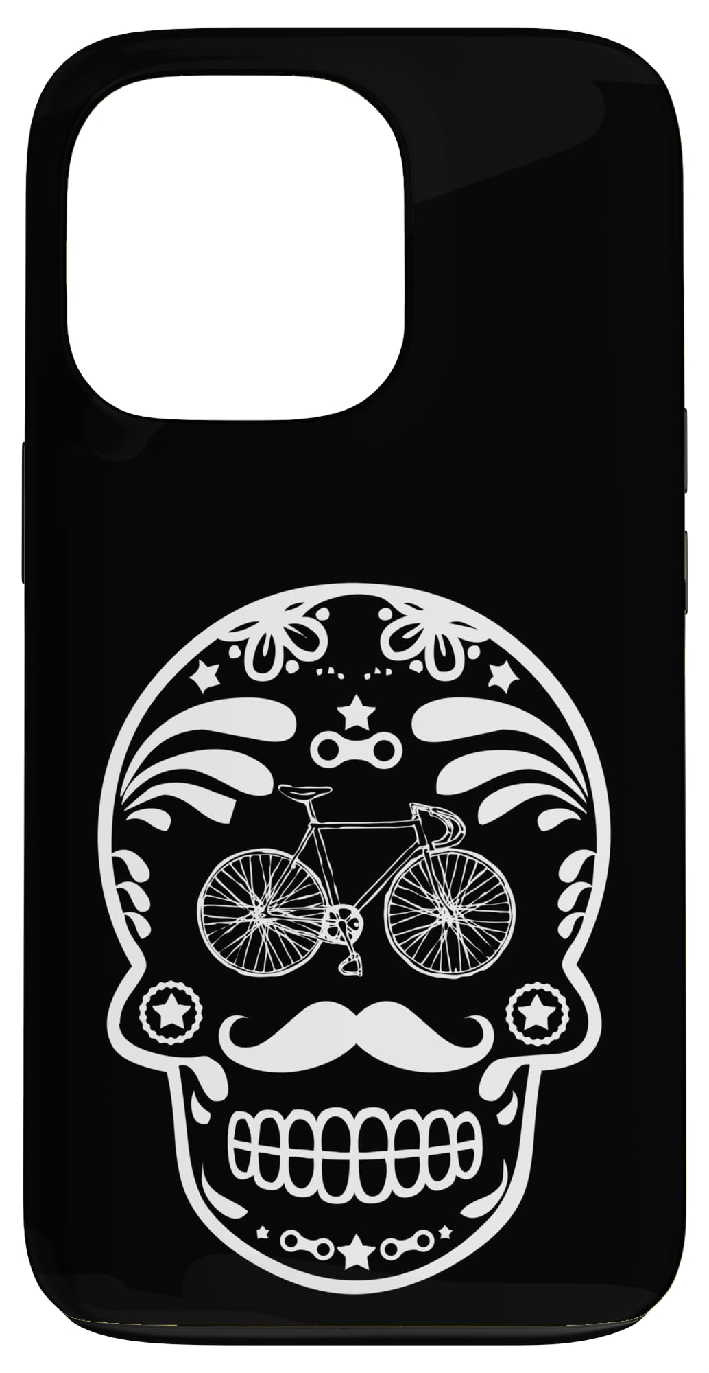 Day of the Dead Cycling Sugar Skull Love to Ride Design Case for iPhone 13 Pro