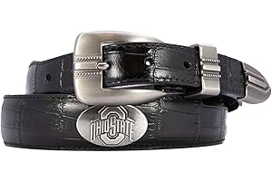 ZEP-PRO Zeppelin Products, Inc. NCAA Ohio State Buckeyes Crocodile Tip Leather Concho Belt