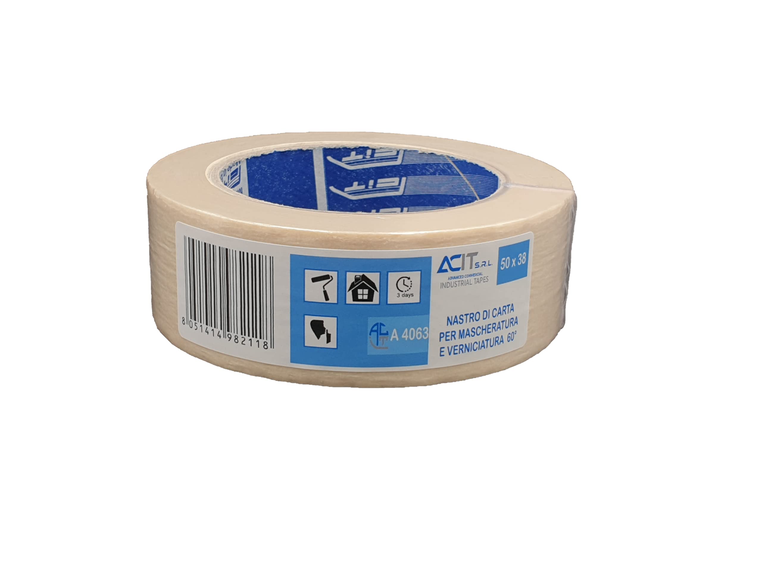 ACIT Paper masking tape, painting, single pack (54 yd x 1,49'')