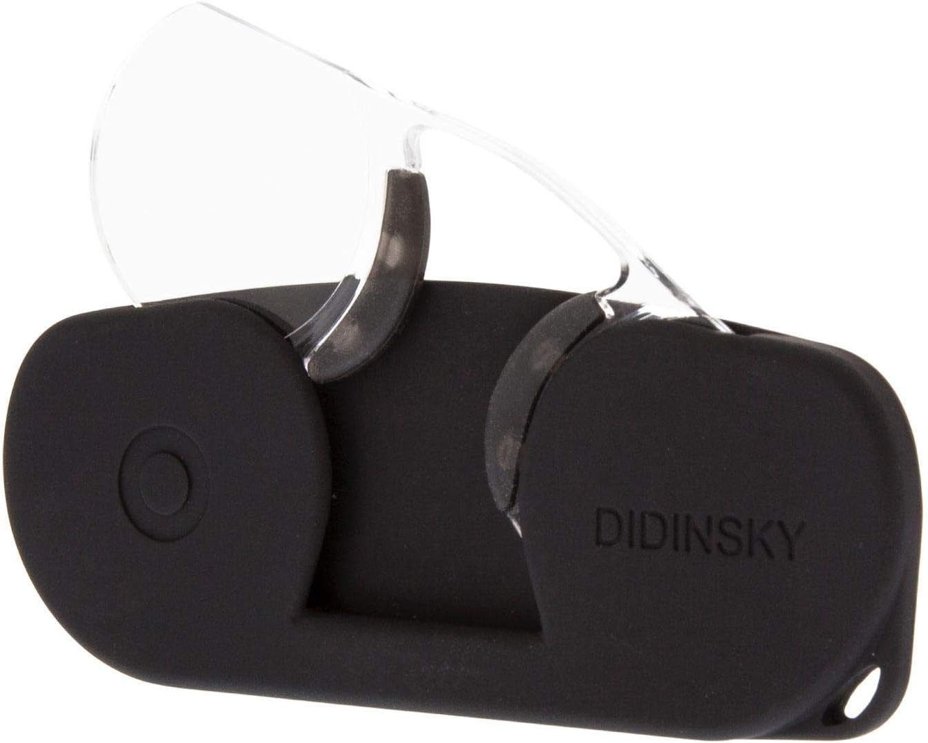 DIDINSKY Reading Glasses for Men and Women. Prescription Glasses with Pocket Hard Case. Stylish Frameless Glasses for Optimal Comfort. Fashion Magnifying Glass for Reading. Graphite +1.0 – MIM