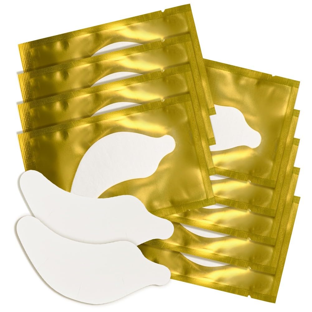 Lunamoon Eye Pads for Eyelash Extension Eyelash Pads Eye Pads Eyelash Extension Pad Eyelash Pads Eye Gel Pads Eyelash Lifting Pad Eyelash Colouring Pad Lash Extension Pads 50 Pairs (Dolphin-Gold)