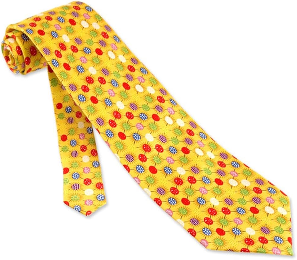 Yellow Silk Tie Easter Eggs Necktie at Amazon Men’s Clothing store