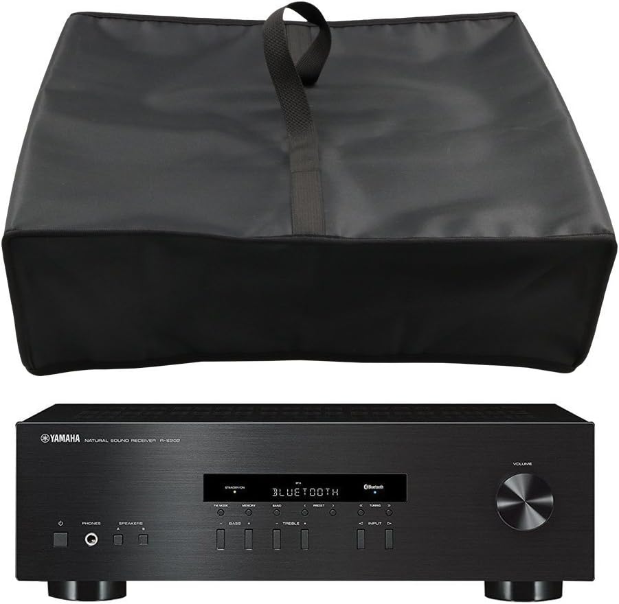 Luony Heavy Duty Antistatic Water-Resistant Dust-Proof Nylon Dust Cover Case Protector for Yamaha R-S202BL / R-N301BL / RX-V681BL Stereo Receiver / Sony STR-DH540 / STR-DH100 Stereo Receiver
