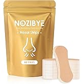 Nozibye Nose Strips for Breathing | Anti Snore & Better Sleep (60 Count, Tan) - Nasal Strips for Breathing, Stop Snoring, Clear Airways
