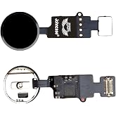 Johncase Home Button Main Key Flex Ribbon Cable Assembly Replacement Part Compatible for iPhone 7/7 Plus and 8/8 Plus All Carriers (Black)