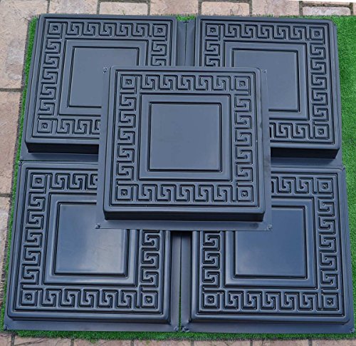 Set 5pcs PLASTIC MOLDS CASTING CONCRETE PAVING GARDEN PATH PAVEMENT STONE PATIO #S01