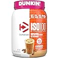 Dymatize x Dunkin' Cappuccino ISO100 Whey Protein Powder, 95mg Caffeine, 25g of Protein, 20 Servings, 5.5g BCAAs, 120 Cal., Gluten Free, 1g Fat, 1g Sugar, 2g Carb