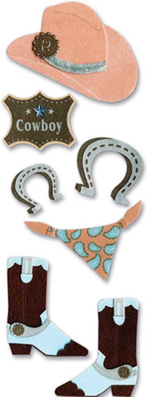 Jolees A Touch of Jolees Dimensional Stickers, Cowboy