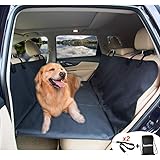 AMOCHIEN Back Seat Extender for Dogs - Backseat Pet Bridge, Dog Hammock Covers Entire Back Seat, Rear Pet Foam Platform Divid