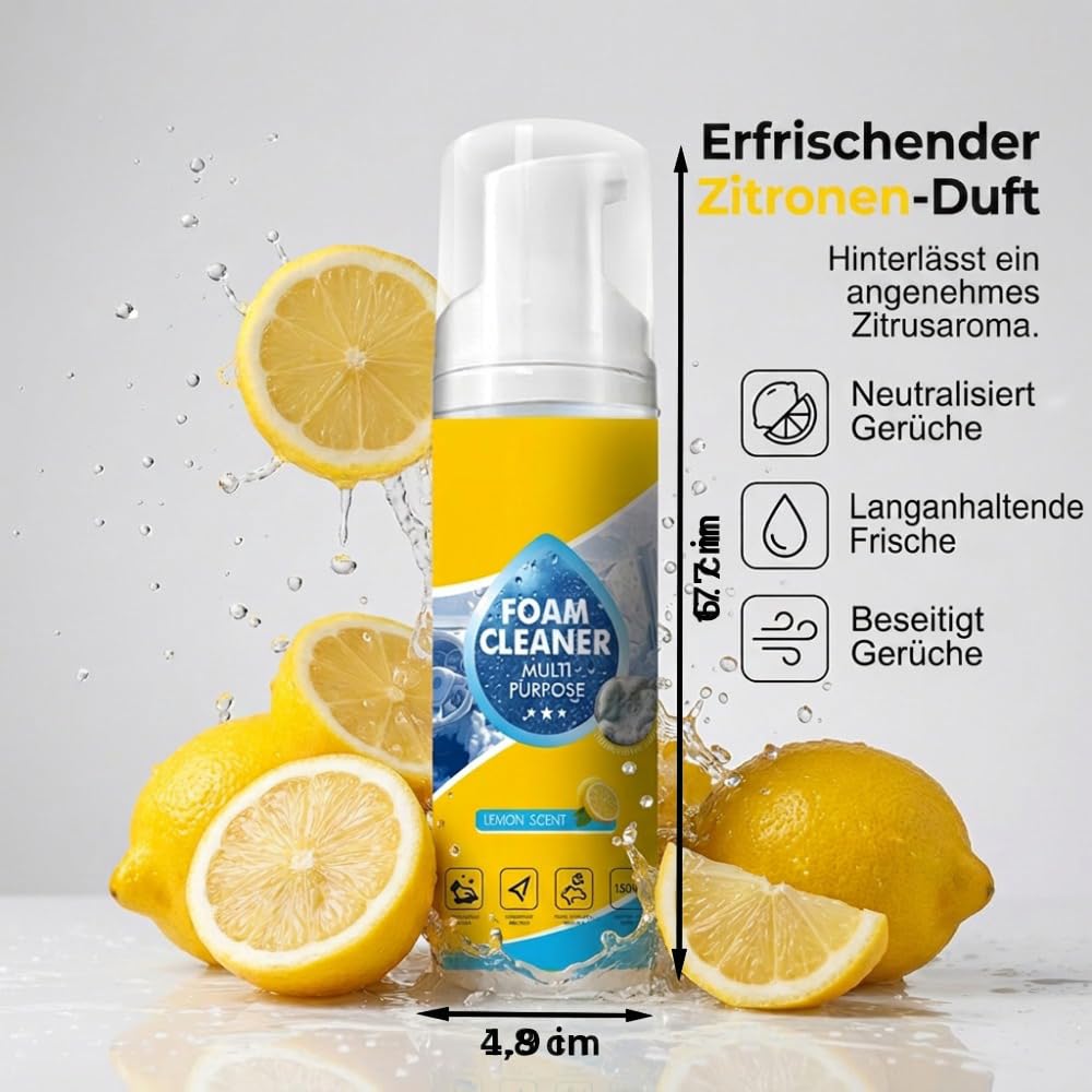 4 in 1 Auto Innenraum Reiniger, Leistungsstark und Effizient Autositz Reiniger Lederpflege Auto, Schaumreiniger Innenraumreiniger Auto, Geeignet für Autos und Wohnungseinrichtungen (1 Stück) 6