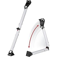 Master Lock Compact Door Stopper Folding Security Bar, Adjustable for Hinged and Sliding Doors, White