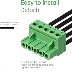 JANDECCN 10Pcs 5 Pin 5.08mm Pitch DIY PCB Mount