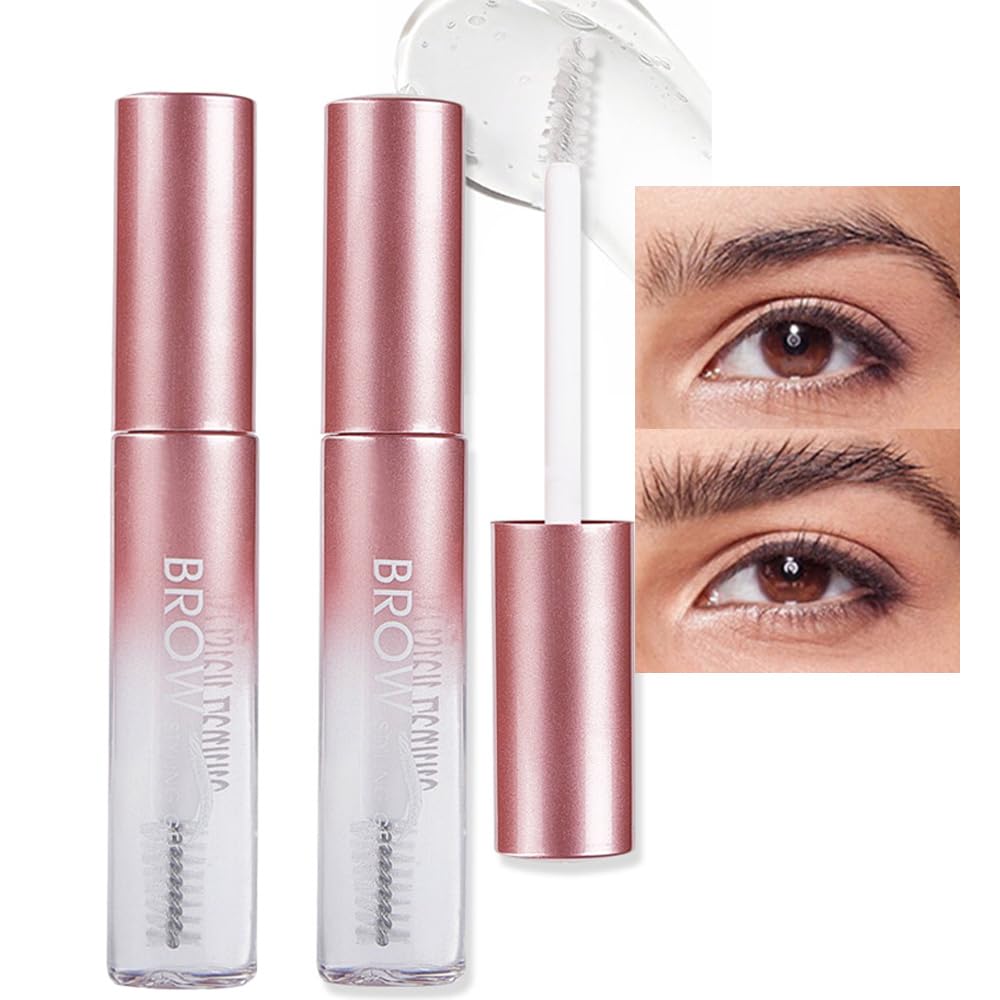 Kaely 2Pcs Clear Brow Mascara Setting Gel Makeup Set,Eyebrow Soap Lift Gel Clear,maquillaje gel para cejas transparente,Eye Brow Fast Sculpt,Cruelty Free,Long Lasting Waterproof Cosmetics